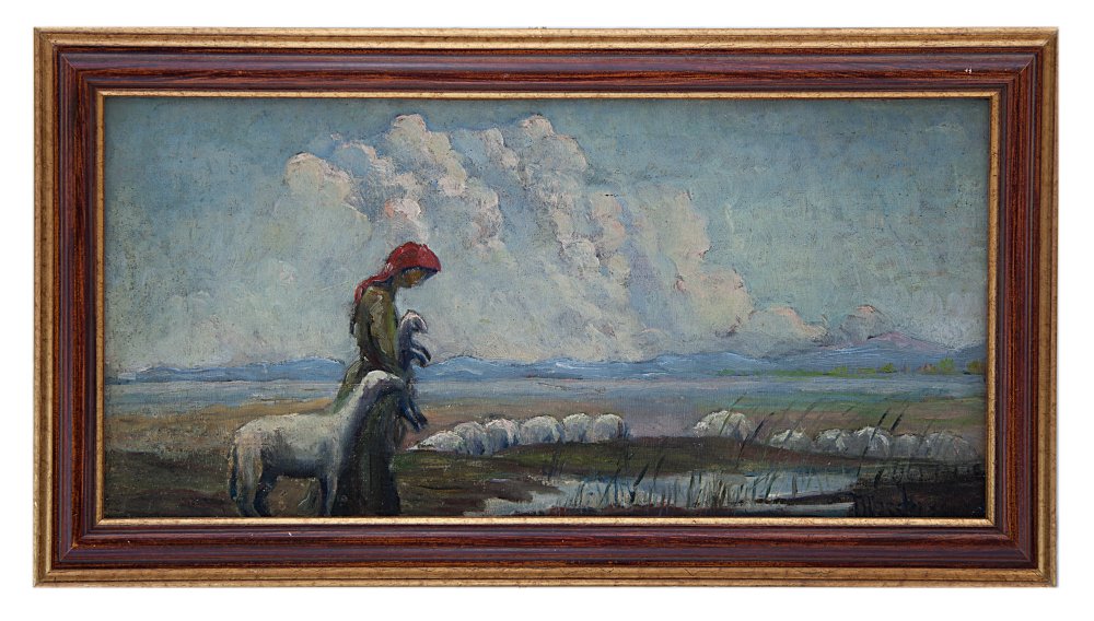 santi macchia: Contadina nella campagna Pisana 